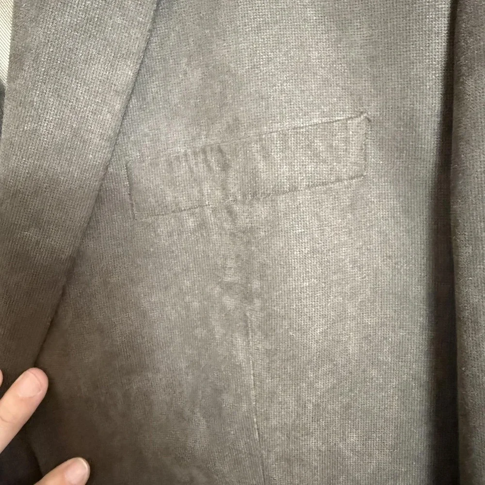 Via Europa Men's Brown Sport Coat Blazer Look Macy's Exclusive - 44R Microfiber
